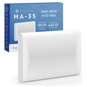 MA-35 Air Purifier with True HEPA H13 Filter | 1280 ft² Coverage in 1hr | Silver